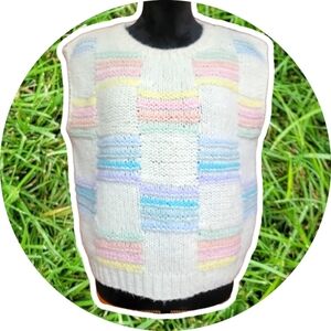 Vintage Pastel Sweater Vest